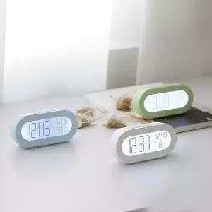 인테리어 스누즈 홈 wish 온도측정 알람시계 백라이트 예쁜탁상시계 전자탁상시계