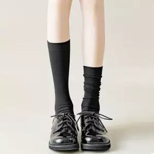 벨벳 여성 무지 양말 니삭스 고탄력 양말 2색 원피스스타킹 스커트스타킹 교복스타킹