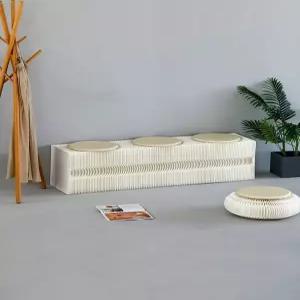 폴딩체어 아코디언 종이의자 가구 아코디언의자 소파 로비 체어 카페 크라프트 친환경 자바라