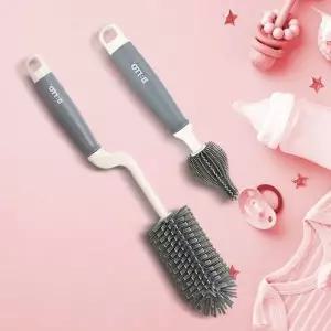 [하프클럽/알티피아]납작모젖병솔세트 실리콘브러쉬 젖꼭지세척솔 물병솔