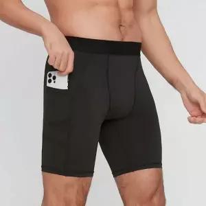 남성 헬스 신축성 타이즈 레깅스 라이딩 트레이닝 반바지 운동복