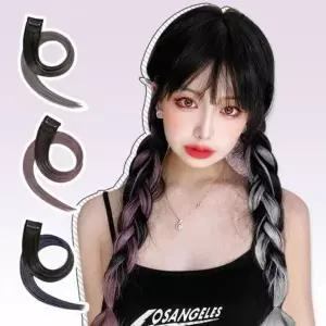 컬러 통가발 부분가발 헤어피스 포인트 투톤 브릿지