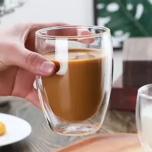 유리컵 이중꽃차 예쁜 카페잔 WFLOUF9