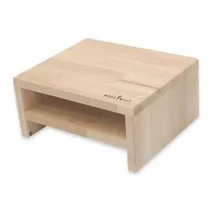 우드밀리 삼나무 원목 보조 2단 모니터 받침대 삼받침대