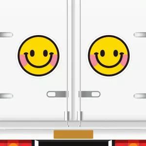 귀요미2 고휘도반사 대형 차량스티커 280x280mm자동차 용스티커 왕눈이 눈모양 하이빔 육각 화물차 야간 졸