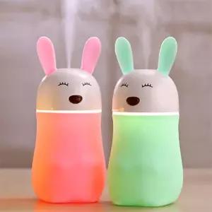 사무실 아이방 가볍고 귀여운 보습 조명 가습기케릭터 미니케 침실 책상 겨울 피부 고양이 휴대용 기화식