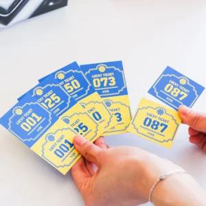 럭키드로우 추첨권 경품권 50매 응모권 세트 행운권 뽑기 건의함 LUCKYDRAW 팡 캡슐 돌잔치이벤트