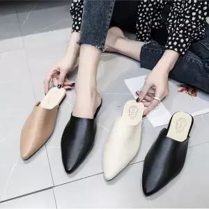 여성 뾰족앞코 뮬 슬리퍼 낮은굽 플랫 블로퍼 단화 여성블로퍼 뮬구두 뮬로퍼 여름블로퍼