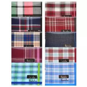 세련된 고급스럽고 체크 디자인 신사 손수건 WFJ6A1S