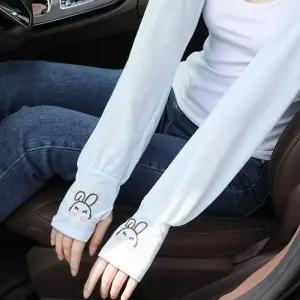 여성 토끼 팔토시 손등 쿨토시 운전 산책 골프 슬리브 nYx9+1DjK