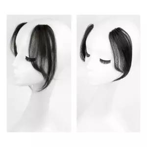 앞머리 가발 고데기 가능한 옆머리 부분 25cm 자연스러운 스타일링슬림 정수리 인모 긴머리 패션 컬러 미용