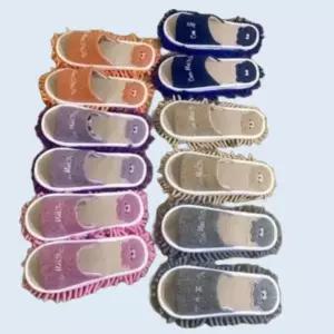 고효율 1+1 6종선택 극세사 분리형 린넨 곰돌이 청소신발 거실실내화 걸레슬리퍼 털슬리퍼