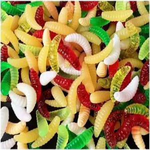 HUUSON 200pcs 벌레 낚시 미끼 송어 고무 인공 철갑상어 농어