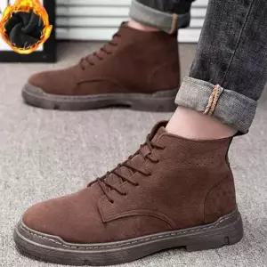 남성 스웨이드 털워커 트레이킹화 기모안감 겨울신발 양털부츠 방한등산화 남성방한화