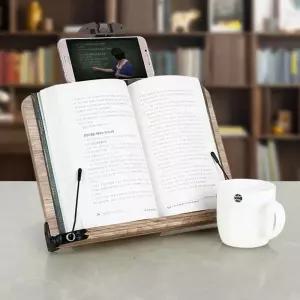 오2 타이핑 독서대 나무 미니 원목 책받침 거치대우드 북스탠드 수험생 가벼운 아크릴 받침대 스탠드