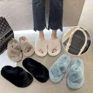 밍크 퍼 실내화 2cm 통굽 키높이효과 논슬립 슬리퍼 사무실 산후조리원 거실화