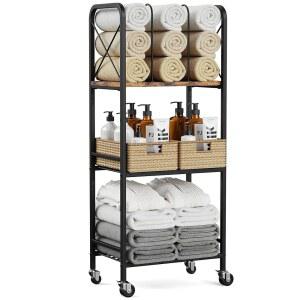 니프가프 3단 이동식 수건걸이 홀더 수영장용 칸막이가 있는 욕실 M자형 독립형 탈착식