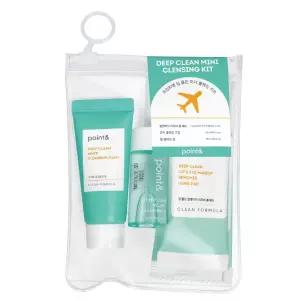포인트앤 딥 클린 미니 클렌징 키트(립앤아이 리무버 롱패드 3ea+오일 15ml+폼15ml)