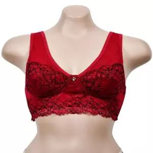 레이스 플라워 풀컵 노몰드 노와이어 B컵 스포츠 브라 WFJ69SB
