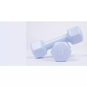 아이워너 뷰티 육각 덤벨 3kg 스카이블루 (2개입)헬스장아령 근력 운동기구 고무 국산 홈트 레이닝 집에서