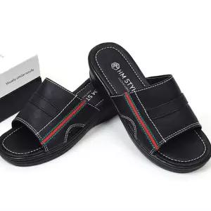 여성 가죽 쿠션슬리퍼 미들통굽 실내화 편한 착화감 샌들 여자 발편한 들굽 사무실 푹신한 키높이 여름 사