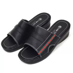 미들통굽 여성 가죽 쿠션슬리퍼 편한 착화감 실내화 샌들 여자 발편한 들슬리퍼 사무실 푹신한 키높이 여름