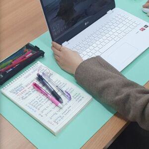 커팅매트 양면 가죽 장패드 데스크 소프트그린 받침대 책상 모던 깔판 깔개 커버 테이블