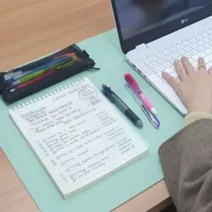 책상용품 양면 가죽 장패드 데스크매트 민트그린 받침대 모던 깔판 깔개 커버 테이블