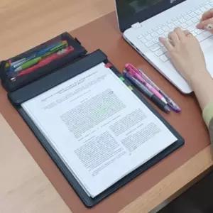 스트랩 양면 가죽 장패드 데스크매트 새들브라운 받침대 책상 모던 깔판 깔개 커버 테이블