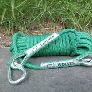 철패드적용 WROPE13 울브스 13미터 버클형로프 GREEN캠핑용 클라이밍 자일 야영 보조 밧줄