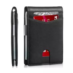 남성 키알리 남자 지갑 슬림 반 머니클립 카드 RFID 차단 미니 얇은 중학생 홀더 30대 20대