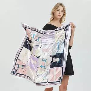 여성 스카프 사각 스카프룩 목스카프 WFLOTZE