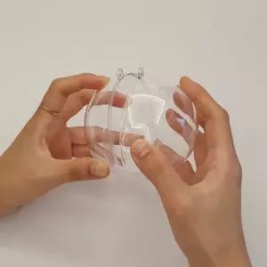 투명 플라스틱볼 원형캡슐 9cm 4P/박람회/경품/기업/행사/시장/이벤트/매장/개업/개업식/뽑기볼/추첨용