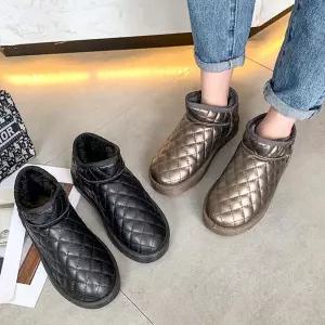 퀄팅 누빔 털부츠 앵클 숏부츠 겨울 여성 방한화 신신발 방수운동화 누빔슬립온 패딩 장화 여자발 신발 패