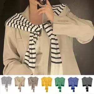 봄 가을 레이어드 포인트 어깨 단가라 숄 니트 가디건 니트숄 후드숄 니트후드