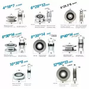 8개 크기 U-홈 베어링 풀리418/628/629.3/630/830/840/1030/1250mm 와이어 로프 리프팅 및 트랙용 비표준