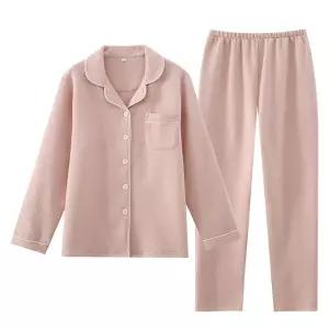 겨울 순면 누빔 긴팔 커플 잠옷 파자마 수면 세트 신혼부부