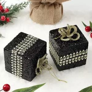 비타리토 블랙시크 골드선물상자 오너먼트 2p세트 트리 트리볼 장식볼 장식품 소품 인형 크리스마스 용품