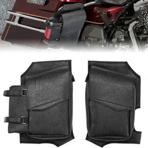 케미모토 사이드 새들백 가드백 정리함 물병 홀더 인조 가죽 투어링 로드 킹 일렉트라 모델 왼쪽 오른쪽에