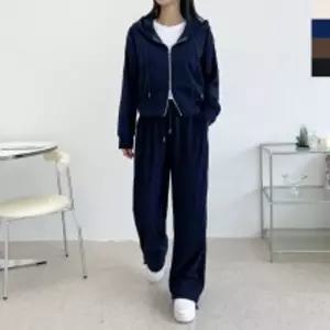 여자 코듀로이 골덴 후드 집업 와이드 조거 트레이닝 세트 GAA FW1040W져지 팬츠 츄리닝상하의 트레이닝복