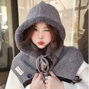 털 후드 니트 겨울 모자 어깨 바라클라바 넥워머바라클 단추바라클 방학 바라클 꽈배기바라클 여성바라클