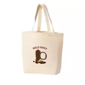 에코백 토트백 와일드웨스트 로프 서부신발 프린트에코백