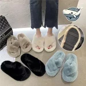 부드러운 밍크 실내 슬리퍼 통굽 키높이 논슬립 사무실 산후조리원 거실화