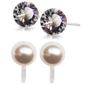 스터드 귀걸이의 스타 클리어 오스트리아 크리스탈 인비저블 클립 블루 오렌지 퍼플 실버 스퀘어 라인스톤 스크류 백 골드 댕글 클립 귀걸이