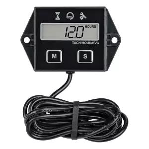 NINE-RONG 디지털 타코미터 소형 엔진 시속계 유지보수 알림 사용자 종료 ZTR 잔디 깎는 기계 트랙터