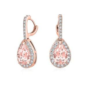 브라이덜 주얼리 세트 7-15 CT 빈티지 스타일 헤일로 큐빅 지르코니아 AAA CZ 허기 피어싱 스냅 드롭 눈물 스크루 백 클립 여성 프롬 신부 들러리 결혼식 주얼리 색상 실버 골드 도금