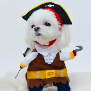 강아지 생일 파티 해적 의상 세트애완견옷 의류 애견 패션 반려견 적옷 적의상 할로윈