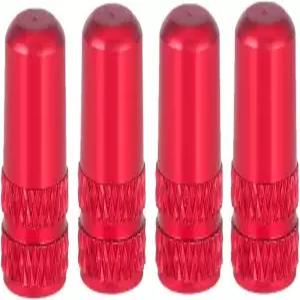 4pcs 레드 프레스타 밸브 캡 자전거 알루미늄 합금 스템 먼지 커버 타이어 에어 장식품