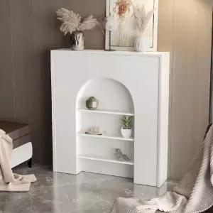 엔틱 거실 벽난로콘솔 북유럽 선반1 선반 원목 슬림