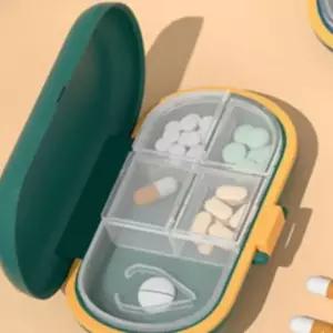 그린 휴대용 스텐칼날 약통 알약케이스 여행용 내장 IWE5D50A